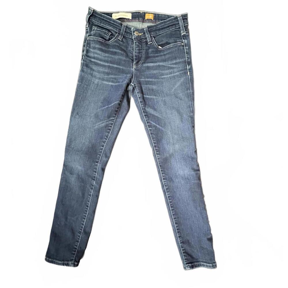 Pilcro and the Letterpress Skinny Jeans Blue Dark Wash Mid Rise Denim 28
